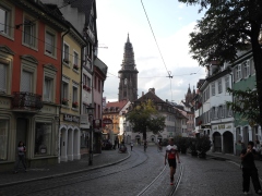 Straße mit Blick aufs Münster